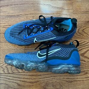 Nike‎ Air Vapormax 2021 Flyknit Game Royal Black White DH4086-400 Men's Size 9